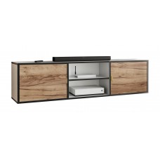 Atvērts TV galdiņš LUNO 3, Balts/Zelts craft/Zelts